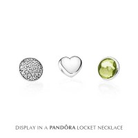 Pandora Charm-Petite Memories August Peridot Birthstone Locket-Silver Outlet Pandora Charm-Petite Memories August Peridot Birthstone Locket-Silver Outlet