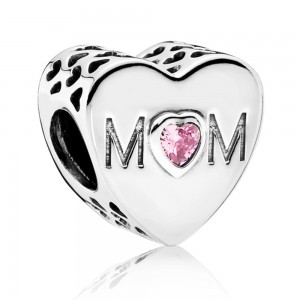 Pandora Charm-Pink Mother Heart Family-Sterling Silver Outlet