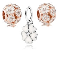 Pandora Charm-Primrose Floral-Pave CZ-Rose Gold Outlet Pandora Charm-Primrose Floral-Pave CZ-Rose Gold Outlet