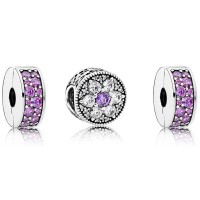 Pandora Charm-Purple Elegance Floral-Cubic Zirconia Outlet Pandora Charm-Purple Elegance Floral-Cubic Zirconia Outlet