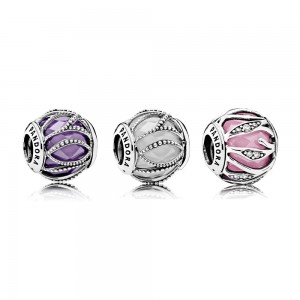 Pandora Charm-Radiant Lines-Cubic Zirconia Outlet