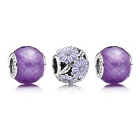 Pandora Charm-Silver Purple Daisy Floral Outlet Pandora Charm-Silver Purple Daisy Floral Outlet