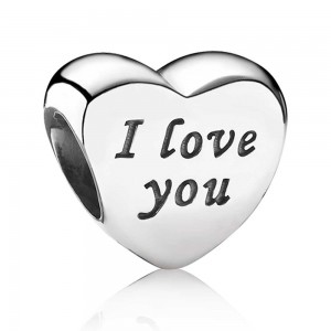 Pandora Charm-Silver Ribbon Of Love-CZ Outlet