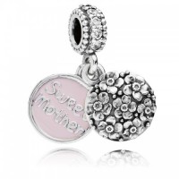 Pandora Charm-Silver Sweet Mother Drop Family Outlet Pandora Charm-Silver Sweet Mother Drop Family Outlet