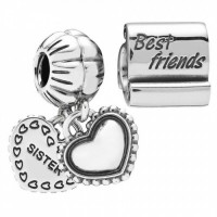 Pandora Charm-Sisterly Love Family-CZ-Silver Outlet Pandora Charm-Sisterly Love Family-CZ-Silver Outlet