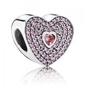 Pandora Charm-Sweet Love-Cubic Zirconia Outlet