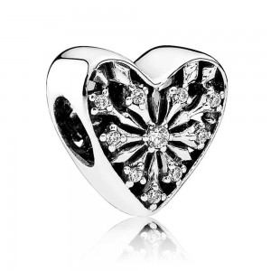 Pandora Charm-Winter Moments Love-Cubic Zirconia-Silver Outlet