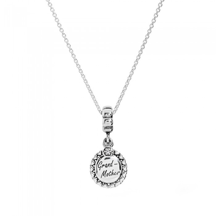 Pandora Necklace-Grandmother Family-Clear CZ-Silver Outlet