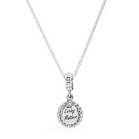 Pandora Necklace-Loving Mother Family-Clear CZ-Silver Outlet Pandora Necklace-Loving Mother Family-Clear CZ-Silver Outlet