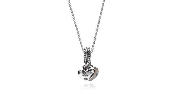 Pandora Women's Necklace 925 Silver with Pendant Cats and Hearts 51587 •  uhrcenter