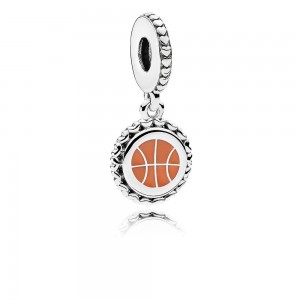 Pandora Necklace-Basketball Dangle-Mixed Enamel Outlet