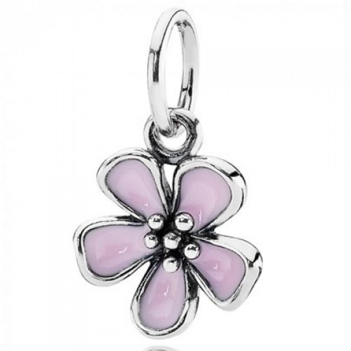 Pandora Necklace-Cherry Blossom Flower Pendant-925 Silver Outlet