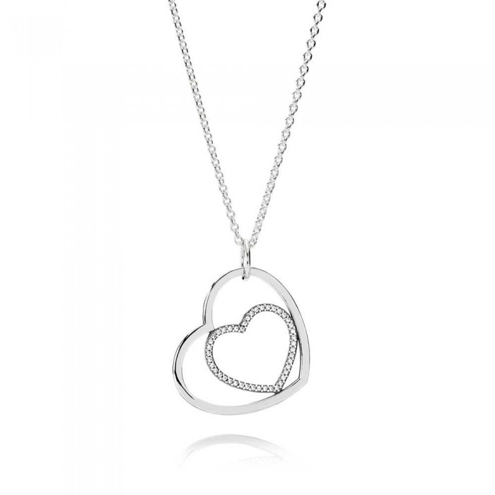 Pandora Necklace-Heart Love Pendant Outlet