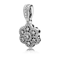 Pandora Necklace-Ice Floral Floral Pendant-Pave CZ Outlet Pandora Necklace-Ice Floral Floral Pendant-Pave CZ Outlet