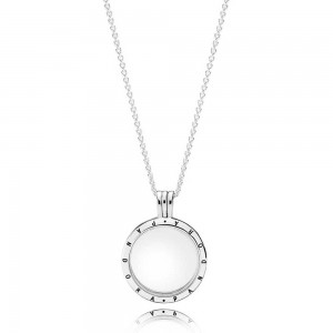 Pandora Necklace-January Petite Memories Birthstone Locket Outlet