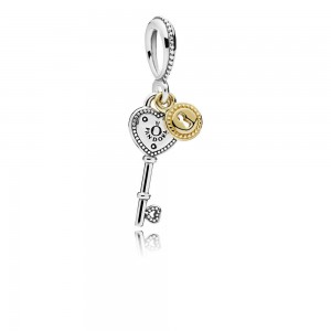 Pandora Necklace-Key To My Heart Dangle Outlet