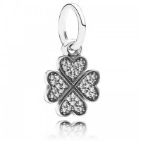 Pandora Necklace-Lucky Clover Pendant Outlet Pandora Necklace-Lucky Clover Pendant Outlet