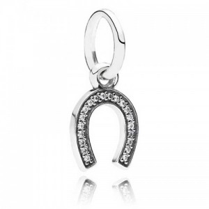 Pandora Necklace-Lucky Horseshoe Pendant-Sterling Silver Outlet