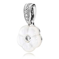 Pandora Necklace-Luminous Floral Floral Pendant-Pave CZ Outlet Pandora Necklace-Luminous Floral Floral Pendant-Pave CZ Outlet
