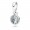 Pandora Necklace-March Birthstone Light Blue Crystal Droplet Pendant Outlet