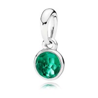 Pandora Necklace-May Droplet Green Crystal Birthstone Pendant Outlet Pandora Necklace-May Droplet Green Crystal Birthstone Pendant Outlet