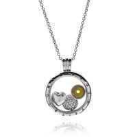 Pandora Necklace-November Petite Memories Birthstone Locket Outlet Pandora Necklace-November Petite Memories Birthstone Locket Outlet