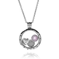 Pandora Necklace-October Petite Memories Birthstone Locket Outlet Pandora Necklace-October Petite Memories Birthstone Locket Outlet