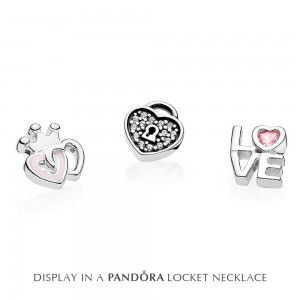 Pandora Necklace-Petite Memories Floating Heart Loving Love Locket Outlet