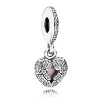 Pandora Necklace-Pink Angel Wings Angels Pendant-CZ-Enamel Outlet Pandora Necklace-Pink Angel Wings Angels Pendant-CZ-Enamel Outlet