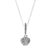 Pandora Necklace-Pink Angel Wings Necklet Angels Pendant Outlet Pandora Necklace-Pink Angel Wings Necklet Angels Pendant Outlet