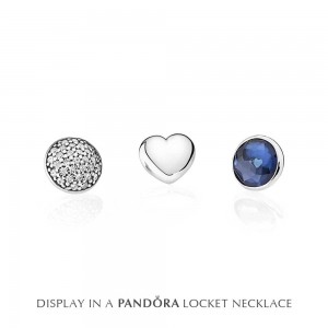 Pandora Necklace-September Petite Memories Birthstone Locket-Silver Outlet