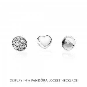 Pandora Necklace-Silver April Petite Memories Birthstone Locket Outlet