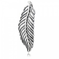 Pandora Necklace-Silver Feather Micro Feather Pendant Outlet Pandora Necklace-Silver Feather Micro Feather Pendant Outlet