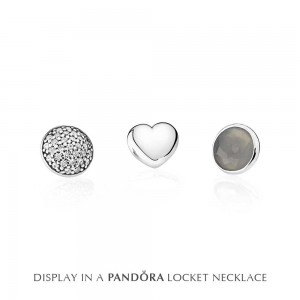 Pandora Necklace-Silver June Petite Memories Birthstone Locket-Silver Outlet