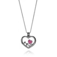 Pandora Necklace-Silver Petite Memories Floating Love Heart Locket Outlet Pandora Necklace-Silver Petite Memories Floating Love Heart Locket Outlet