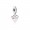 Pandora Necklace-Soulmates Dangle-Burgundy Black Enamel Outlet
