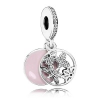 Pandora Necklace-Sp Time Floral Pendant-Silver Outlet Pandora Necklace-Sp Time Floral Pendant-Silver Outlet