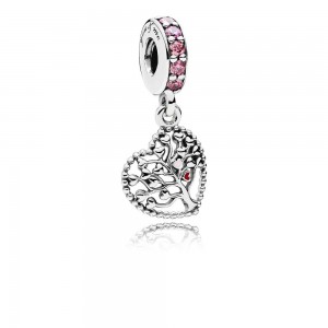 Pandora Necklace-Tree Of Love Dangle-Mixed Enamel Multi-Colored CZ Outlet