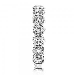 Pandora Ring-Allu Cushion-Cubic Zirconia-Silver Outlet