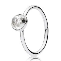 Pandora Ring-April Birthstone Droplet Birthstone Outlet Pandora Ring-April Birthstone Droplet Birthstone Outlet