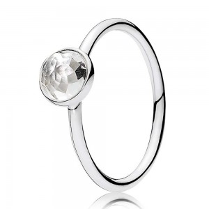 Pandora Ring-April Birthstone Droplet Birthstone Outlet