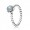 Pandora Ring-Beaded Aquamarine March Birthstone Birthstone-Silver Outlet