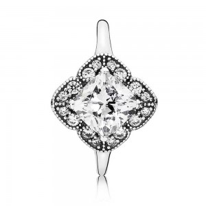 Pandora Ring-Crystallised Floral Fancy Outlet