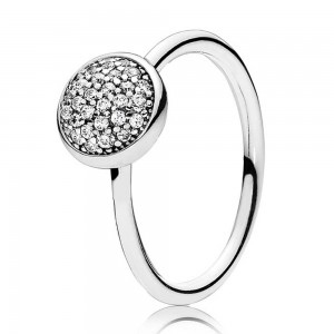 Pandora Ring-Dazzling Droplet-Pave CZ Outlet