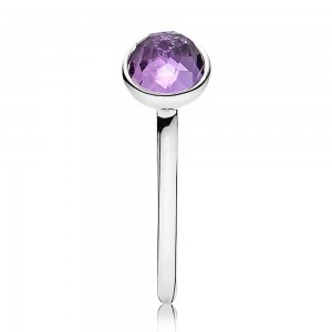 Pandora Ring-February Birthstone Droplet-Silver Outlet