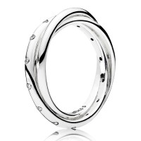 Pandora Ring-Forever Joined-Pave CZ-Silver Outlet Pandora Ring-Forever Joined-Pave CZ-Silver Outlet