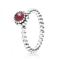Pandora Ring-January Garnet Birthstone-Silver Outlet Pandora Ring-January Garnet Birthstone-Silver Outlet