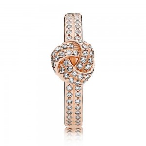 Pandora Ring-Love Knot-Rose Gold Outlet