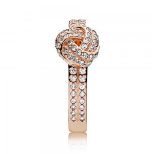 Pandora Ring-Love Knot-Rose Gold Outlet