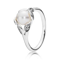 Pandora Ring-Luminous Leaves-Pearl Outlet Pandora Ring-Luminous Leaves-Pearl Outlet